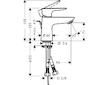 Hansgrohe Talis E - Umyvadlová baterie s výpustí, CoolStart, chrom 71703000