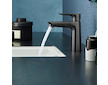 Hansgrohe Talis E - Umyvadlová baterie s výpustí, kartáčovaný černý chrom 71710340