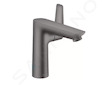 Hansgrohe Talis E - Umyvadlová baterie s výpustí, kartáčovaný černý chrom 71754340
