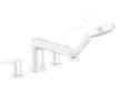Hansgrohe Talis E - Vanová baterie na okraj vany, 4-otvorová instalace, matná bílá 71748700