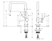Hansgrohe Talis M54 - Dřezová baterie, kartáčovaný černý chrom 72806340