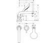 Hansgrohe Talis S - Baterie na okraj vany, 3-otvorová instalace, chrom 72417000