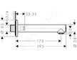 Hansgrohe Talis S - Vanový výtok, chrom 72410000