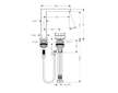 Hansgrohe Tecturis E - Umyvadlová baterie s výpustí, 2-otvorová instalace, CoolStart, EcoSmart+, kartáčovaný bronz 73053140