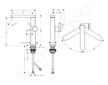 Hansgrohe Tecturis E - Umyvadlová baterie s výpustí Push-Open, CoolStart, EcoSmart, kartáčovaný bronz 73060140