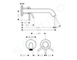 Hansgrohe Tecturis S - Umyvadlová baterie pod omítku, s výpustí, 2-otvorová instalace, EcoSmart, kartáčovaný bronz 73351140