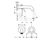 Hansgrohe Tecturis S - Umyvadlová baterie pod omítku, s výpustí, 2-otvorová instalace, EcoSmart, matná bílá 73350700
