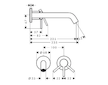 Hansgrohe Tecturis S - Umyvadlová baterie pod omítku, s výpustí, 2-otvorová instalace, EcoSmart, matná černá 73351670