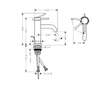 Hansgrohe Tecturis S - Umyvadlová baterie s výpustí, CoolStart, EcoSmart, kartáčovaný bronz 73305140