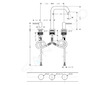 Hansgrohe Tecturis S - Umyvadlová baterie s výpustí Push-Open, 3-otvorová instalace, EcoSmart, chrom 73330000