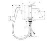 Hansgrohe Tecturis S - Umyvadlová baterie s výpustí Push-Open a bidetovou sprškou, EcoSmart, chrom 73211000