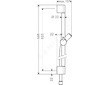 Hansgrohe Unica'C - Sprchová tyč 0,65 m s hadicí 1,6 m, chrom 27611000