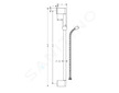 Hansgrohe Unica'Crometta - Sprchová tyč 0,65 m, chrom 27615000