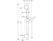Hansgrohe Unica'S - Sprchová tyč 90 cm se sprchovou hadicí, kartáčovaný bronz 28631140