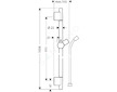 Hansgrohe Unica'S - Sprchová tyč 90 cm se sprchovou hadicí, matná bílá 28631700