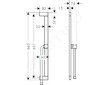 Hansgrohe Unica - Sprchová tyč 66 cm, se sprchovou hadicí, matná černá 24404670