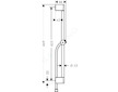 Hansgrohe Unica - Sprchová tyč 67 cm, se sprchovou hadicí, matná bílá 24400700