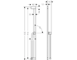 Hansgrohe Unica - Sprchová tyč 95 cm, se sprchovou hadicí, kartáčovaný bronz 24405140