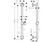 Hansgrohe Unica - Sprchová tyč Comfort, délka 90 cm, chrom 26402000