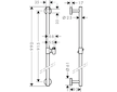 Hansgrohe Unica - Sprchová tyč Comfort, délka 90 cm, chrom 26402000