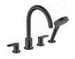 Hansgrohe Vernis Blend - Baterie na okraj vany, 4-otvorová instalace, matná černá 71456670