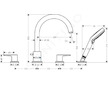 Hansgrohe Vernis Blend - Baterie na okraj vany, 4-otvorová instalace, matná černá 71456670