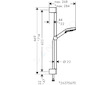 Hansgrohe Vernis Blend - Set sprchové hlavice, 2 proudy, tyče a hadice, chrom 26275000