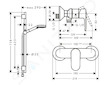 Hansgrohe Vernis Blend - Sprchový set s baterií, 2 proudy, EcoSmart, matná černá 26958670
