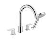 Hansgrohe Vernis Shape - Baterie na okraj vany, 4-otvorová instalace, chrom 71459000