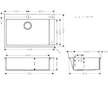 Hansgrohe  - Vestavný dřez S712-F660, nerezová ocel 43308800