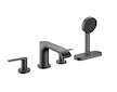 Hansgrohe Vivenis - Baterie na okraj vany, 4-otvorová instalace, sBox, kartáčovaný černý chrom 75444340