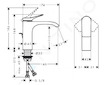Hansgrohe Vivenis - Umyvadlová baterie 110, s výpustí, EcoSmart, matná bílá 75020700