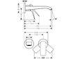 Hansgrohe Vivenis - Umyvadlová baterie pod omítku, s výpustí, 2-otvorová instalace, EcoSmart, kartáčovaný bronz 75050140