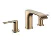Hansgrohe Vivenis - Umyvadlová baterie s výpustí, 3-otvorová instalace, EcoSmart, kartáčovaný bronz 75033140