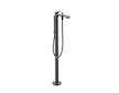 Hansgrohe Vivenis - Vanová baterie do podlahy, s příslušenstvím, kartáčovaný černý chrom 75445340