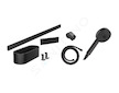 Hansgrohe WallStoris - Set sprchové hlavice 105, 3 proudy a koupelnových doplňků, matná černá 24291670