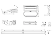 Hansgrohe WallStoris - Set sprchové hlavice 105, 3 proudy a koupelnových doplňků, matná černá 24291670