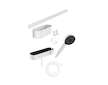 Hansgrohe WallStoris - Set sprchové hlavice 105, 3 proudy, termostatu a koupelnových doplňků, matná bílá 24250700