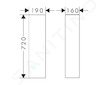 Hansgrohe Xanuia Q - Sloup pro umyvadla, bílá 60176450