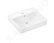 Hansgrohe Xanuia Q - Umyvadlo 55x48 cm, s přepadem, otvor pro baterii, bílá 60132450