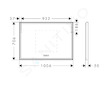 Hansgrohe Xarita E - Zrcadlo s LED osvětlením a vyhříváním, 100x70 cm, dotykový senzor, matná bílá 54986700