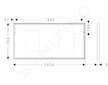 Hansgrohe Xarita E - Zrcadlo s LED osvětlením a vyhříváním, 140x70 cm, IR senzor, matná bílá 54993700