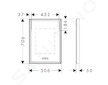 Hansgrohe Xarita E - Zrcadlo s LED osvětlením a vyhříváním, 50x70 cm, dotykový senzor, matná bílá 54989700