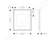 Hansgrohe Xarita E - Zrcadlo s LED osvětlením a vyhříváním, 60x70 cm, IR senzor, matná bílá 54997700