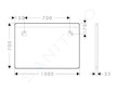 Hansgrohe Xarita Lite Q - Zrcadlo s LED osvětlením, 70x100 cm, matná černá 54959670