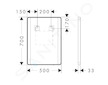 Hansgrohe Xarita Lite Q - Zrcadlo s LED osvětlením a vyhříváním, 70x50 cm, IR senzor, matná černá 54974670