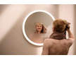 Hansgrohe Xarita Lite S - Zrcadlo s LED osvětlením a vyhříváním, průměr 90 cm, IR senzor, matná bílá 54980700