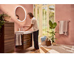 Hansgrohe Xarita S - Zrcadlo s LED osvětlením a vyhříváním, průměr 70 cm, IR senzor, matná bílá 54991700