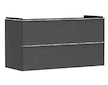 Hansgrohe Xelu Q - Umyvadlová skříňka, 63x118x50 cm, 2 zásuvky, matná šedá/chrom 54036000