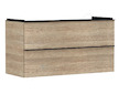 Hansgrohe Xelu Q - Umyvadlová skříňka, 63x118x50 cm, 2 zásuvky, přírodní dub/matná černá 54037670